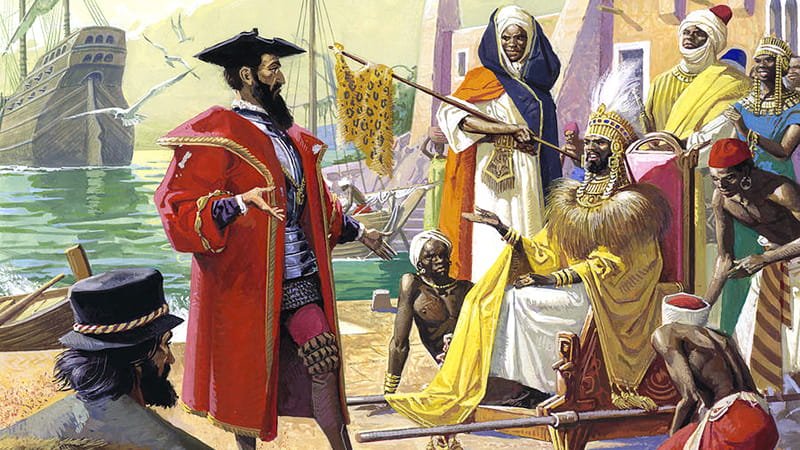 20 травня 1498 року. Португальський мореплавець Васко ДА ГАМА висадився в Калікуті (Кожикоде) на західному