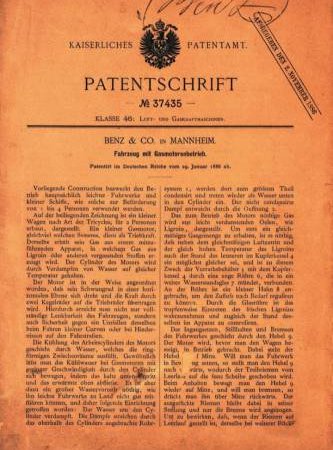 26 січня 1886 року. Німецький конструктор Карл БЕНЦ одержав патент на триколісний автомобіль із двигуном